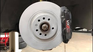 vauxhall corsa vxr 2016 front brake disc and pads turning [upl. by Ha]