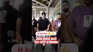 Moosewala entry airport Mumbai🇮🇳 shortsfeed sidhumoosewala punjabimusic mumbai [upl. by Nerahs]