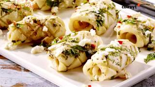 Recept Gegrilde inktvis met pepertjes en feta  Colruyt [upl. by Cheslie]