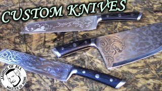 Custom Chef Knives  How To Beautifully Etch Kitchen Cutlery [upl. by Roseanna]