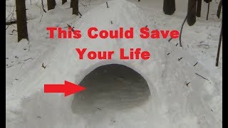 Make a Quinzee Winter Survival Shelter [upl. by Laucsap]