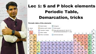 S and P block elements Lec 1 Periodic Table Demarcation tricks  Sir Ali Sudais MDCAT Expert [upl. by Atirat]