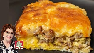 Firemans Breakfast Casserole  Cheesy amp Delicious  Mamas Southern Cooking [upl. by Tap]