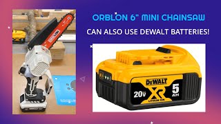 ORBLON 6 Inch Mini Chainsaw Unbox amp Demo [upl. by Tinya501]