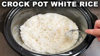 Crock Pot White Rice How To Cook White Rice in a Crock Pot [upl. by Dannie]