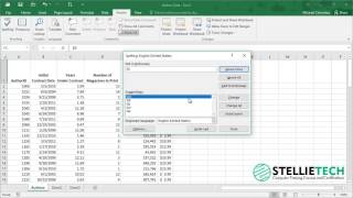 Excel 2016 Tip6  Using the Spell Checker feature [upl. by Eelyek]