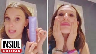 Millie Bobby Brown Apparently Faked Skincare Demo [upl. by Stutman]