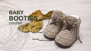 Easy crochet baby bootiescrochet baby shoescraft amp crochet boots 2301 [upl. by Dduj]