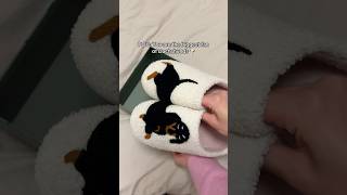 These slippers are so cute🥹🐾 dachshund slippers gift [upl. by Marba]