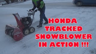 Honda hs1332ta SnowBlower In Action [upl. by Henn933]