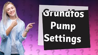 What are the settings on a Grundfos heating pump [upl. by Aniret]