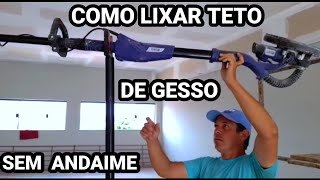 como lixar teto de gesso [upl. by Noirred]