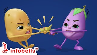 Putta Aloo Playing with Toys  Kannada Rhymes amp Kids Cartoons  Infobells [upl. by Ayiram]