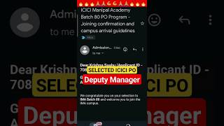 💪🔥Selected in ICICI Bank As A Deputy Manager🔥💪Bank icicibank trending job [upl. by Kyle584]