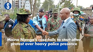 Maina Njengas case fails to start after protest over heavy police presence [upl. by Toy]