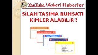 Silah Taşıma Ruhsatı Kimler Alabilir [upl. by Kcirevam]