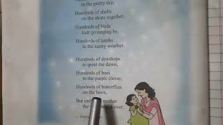 5th standard english poem Only one mother [upl. by Donny]