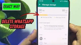 How To Delete Whatsapp Storage Using Android 2024  Clear whatsapp memory [upl. by Stovall406]