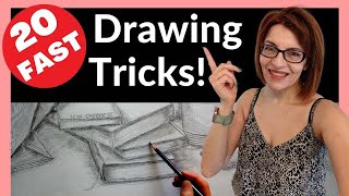 20 FAST Tricks to Transform your Drawing Skills [upl. by Ynnohj979]