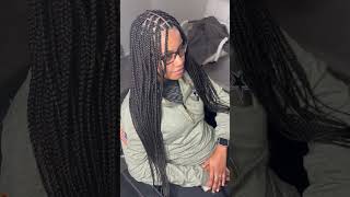 I’m a braider that actually knows how to braid thick hair💕 knotlessbraids waistlengthhair [upl. by Ahsiak]