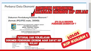 Contoh Dokumen Pendukung Keadaan Ekonomi KIP Kuliah yang Benar [upl. by Slifka]