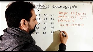 APRENDE ESTADÍSTICA DESDE CERO Datos agrupados tabla de frecuencias Vídeo 135 [upl. by Henrion]