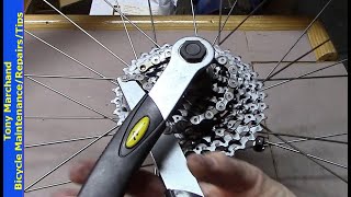 Cassette Remove Install using Lock Ring Wrench with Handle [upl. by Sherwood]