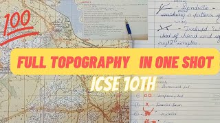 Full Toposheet in One Shot😱Class 10 ICSEgeography [upl. by Noitna]