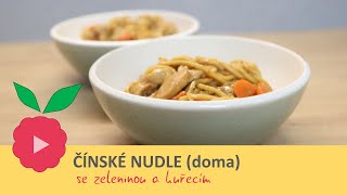 ČÍNSKÉ NUDLE s kuřecím masem  ochutnejte Asii [upl. by Bennion]