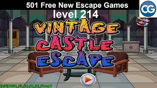 Walkthrough 501 Free New Escape Games level 214  Vintage castle escape  Complete Game [upl. by Notsa627]