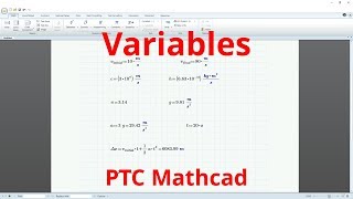 Mathcad Prime  Variables [upl. by Pepita]