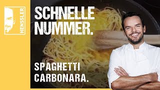 Schnelles Spaghetti CarbonaraRezept von Steffen Henssler [upl. by Tortosa197]