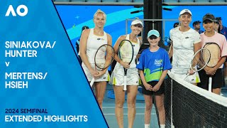 HunterSiniakova v HsiehMertens Extended Highlights  Australian Open 2024 Semifinal [upl. by Dnomyar]