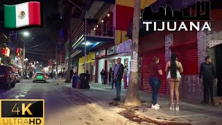 🇲🇽 Tijuana Streets at Night  Zona Norte 2024 4K [upl. by Nosnorb]