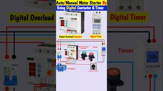 DOL Starter AutoManual Connection With Digital Timer shorts timer mianelectric [upl. by Hardi128]