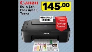 A101de Satılan Canon E414 Çok Fonksiyonlu Yazıcı Detaylı inceleme A101 DE SATILAN YAZICI reklam [upl. by Lu]