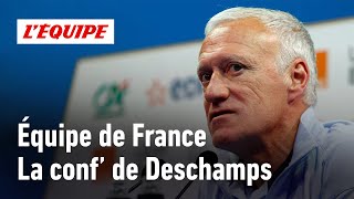 Équipe de France  Deschamps sur son 442  quotUne disposition pour être solide défensivementquot [upl. by Rehoptsirhc]