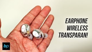 EARPHONE WIRELESS UNIK TRANSPARAN BANYAK FITUR Unboxing amp Review INDONESIA  Buka paket [upl. by Yendis391]