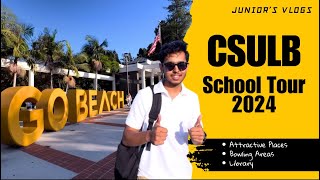 CSULB School Tour Attractive places 2024 JUNIORS VLOGS [upl. by Aire8]