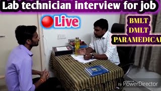 Lab technician interview for job  Live interview Lab technician [upl. by Azitram]