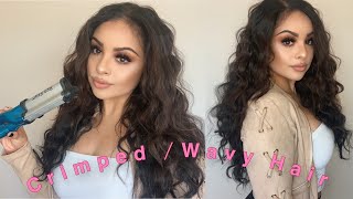 How to get CrimpedWavy Hair Tutorial Using Bed head Deep Waver [upl. by Shama953]