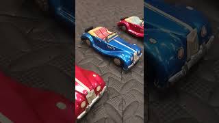 Vintage MG convertible friction powered tin toy cars Japan tintoys shortvideo toyvehicle shorts [upl. by Nerret603]