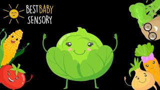 Best Baby Sensory  Festive Friendly Veggies  High Contrast Animation For Babies [upl. by Pussej]