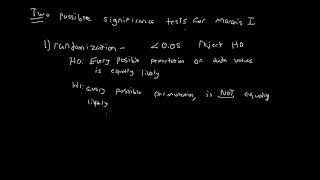 Morans I Hypothesis Testing Conceptual [upl. by Willy]