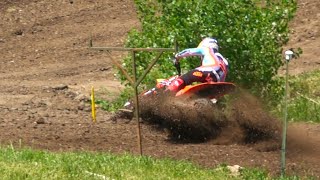 Chase Sexton Crash 2024 Thunder Valley Moto 1 [upl. by Elad]