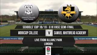 Samuel Whitbread Academy V Worksop College Schools Cup U18 Vase SemiFinal 1819 Highlights [upl. by Yrneh463]