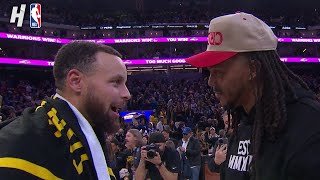 Steph Curry amp Damion Lee share the moment 🤣 [upl. by Garek]