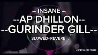 Insane lyrics AP DHILLON And GURINDER GILLSlowedReverb [upl. by Ammej]