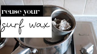 How to REUSE and make your own surfboard wax 🏄‍♀️🏄‍♀️ [upl. by Airrej672]