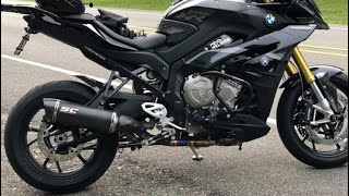 2019 BMW s1000xr scproject slip on and akra titanium header [upl. by Aidualk]